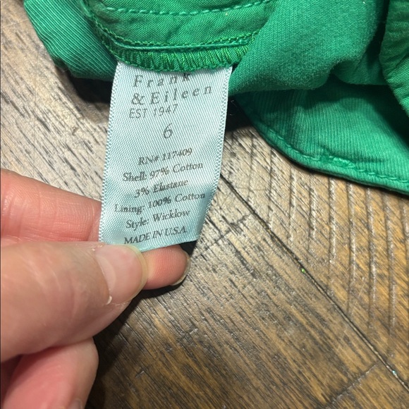 Frank & Eileen Vibrant Green Wicklow Chinos size 6 - Picture 3 of 3